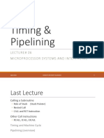 Timing & Pipelining: Lecture# 06 Microprocessor Systems and Interfacing