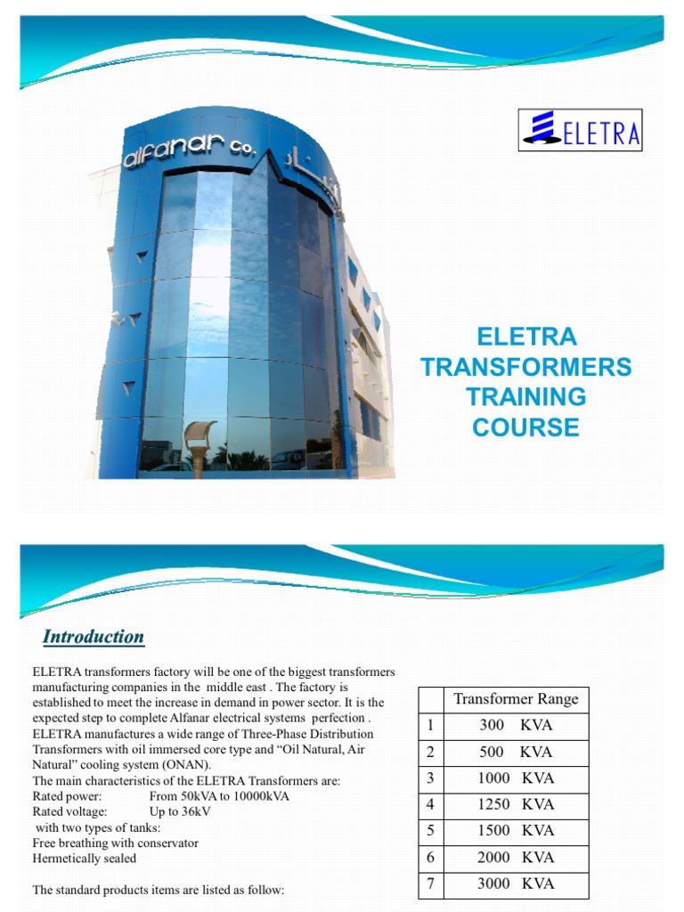 Eltra Transformer Training Course | PDF | Transformer | Inductor