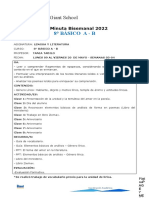 Minuta-Planificación 2022 Lenguaje 8° A - B