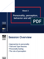 LMDP - Week 3 - Personality and Perception