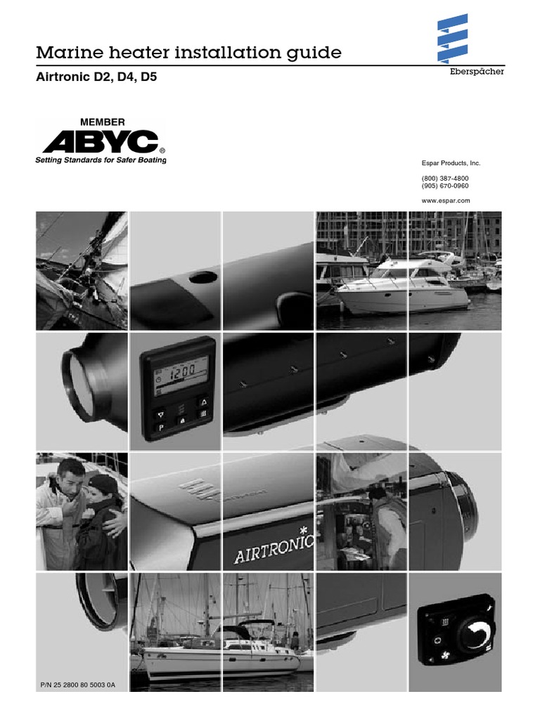 Espar (Eberspacher) Airtronic D5LC Marine Installation PDF Engines
