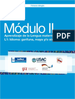 Módulo II Aprendizaje de La Lengua Materna L1 Idioma Garífuna, Maya y Xinca