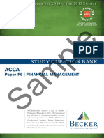 Sample Acca Study Question Bank Paper f9 Financial Management December 2014 June 2015 Edition
