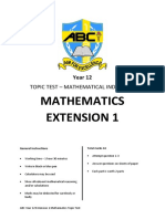 Year 12 Mathematical Induction Topic Test
