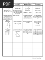 Mr. Coxs Weekly Homework Week 3 Term 3