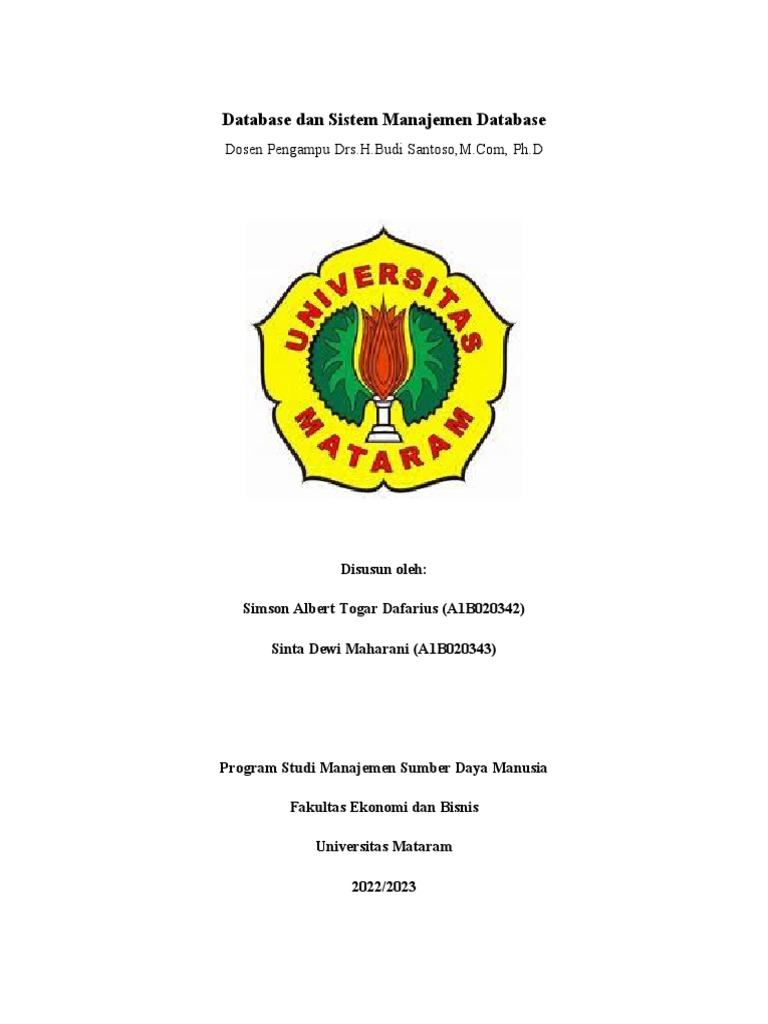 BAB 9 Database Dan Sistem Manajemen Database | PDF | Karier & Perkembangan