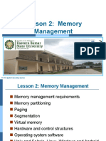Lesson 2: Memory Management: IT 311: Applied Operating System