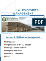 Lesson 4: I/O DEVICES Management: IT 311: Applied Operating System