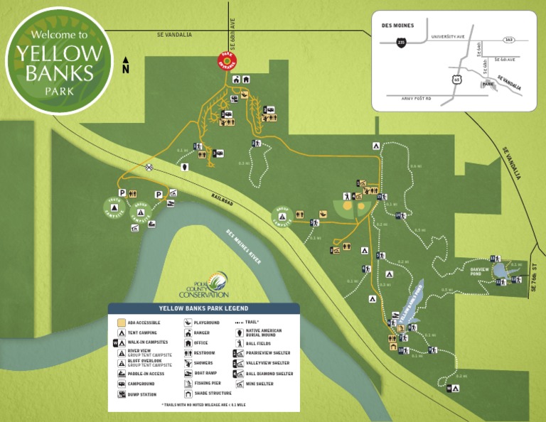 Des Moines Se Vandalia Yellow Banks Park Legend PDF Transport