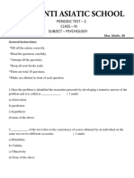 Periodic Test - 2 Class - Xi Subject - Psychology: Time: 1 Hour 30 Minutes Max. Marks: 40 General Instructions