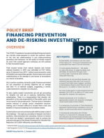 Policy Brief Accelerating Financing and De-Risking Investment - UNDRR 2022