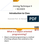 Programming Technique II - SCJ1023: Introduction To Class