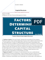 Factors Determining Capital Structure