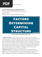 Factors Determining Capital Structure