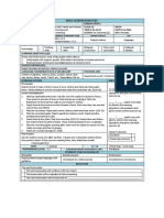 Daily Lesson Plan Ts25: Content Standard Code: Learning Standard Code: Moral Values CCE