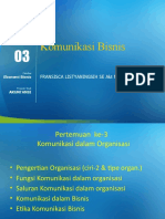 Komunikasi Bisnis: Fransisca Listyaningsih Se Akt M.Ak