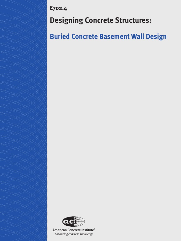 Buried Concrete Basement Wall Design | PDF