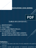Building Specifications (Civil Works)