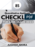 Quant Checklist 85 PDF 2022 by Aashish Arora
