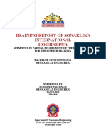 Training Report of Sonaklika International Hoshiarpur
