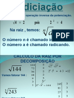 Radiciação - Apresentação Power Point