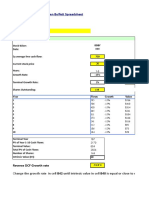 Recerse DCF Calculation Yellow Manual Input
