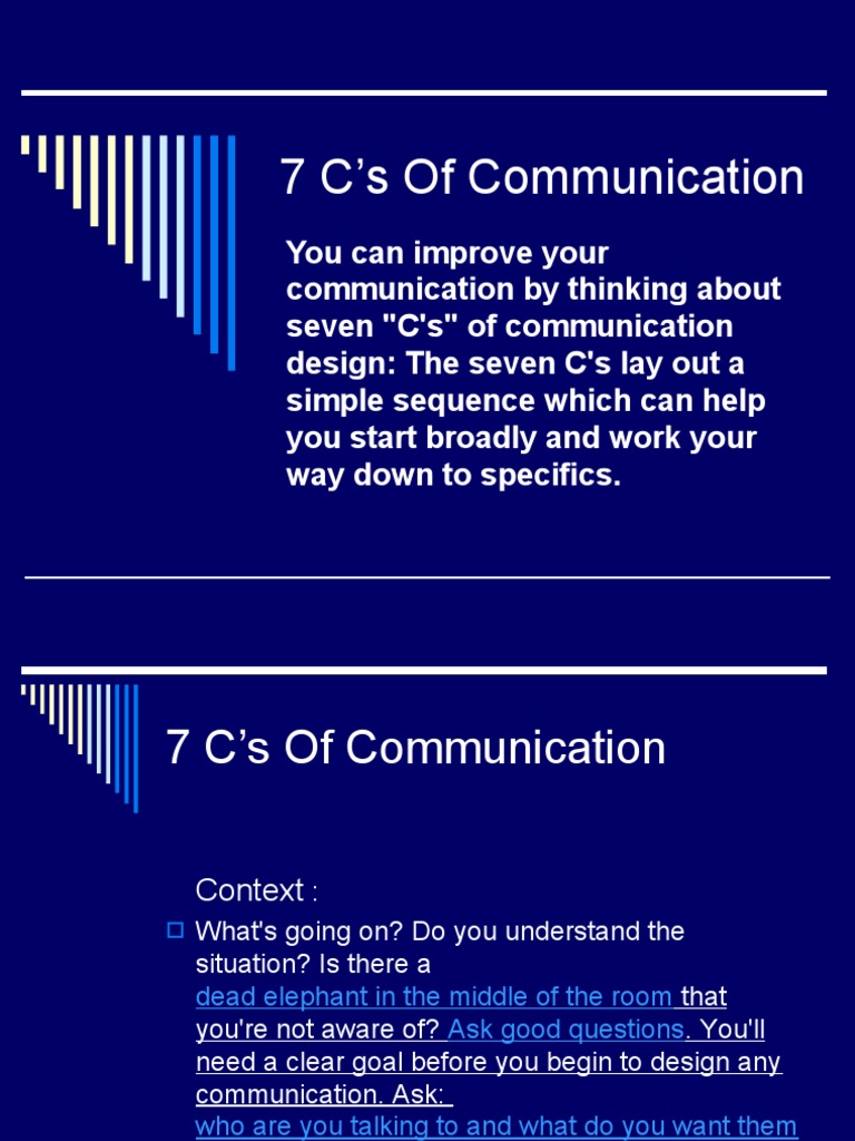 The Seven C's of Effective Communication: A Guide to Improving ...