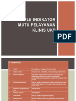 Profile Indikator Mutu Pelayanan Klinis Ukp