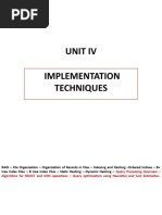 Unit Iv Implementation Techniques