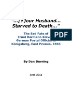 "... Your Husband... Starved To Death... ": The Sad Fate of Ernest H. Klavon in Königsberg, East Prussia, 1945