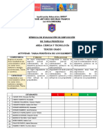 INSTRUMENTO DE EVALUACIÓN  DE TABLA PERIÓDICA