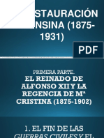 1875-1931. La Restauración Alfonsina