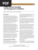 Cattle Vaccine Handling and Management Guidelines: D. Gunn, K. S. Jensen, S. Williams, C. Parsons, T. Hudson, J. England