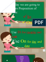 Today We Are Going To Learn Preposition of Time