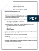 The Procedure For Withdrawal of Bullion (DTA)