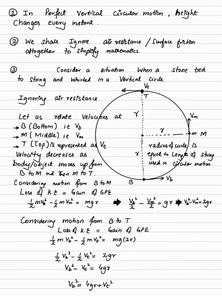 Vertical Circular Motion | PDF