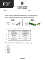 Penilaian Sumatif 1 Science Year 4 2022 (1 Hour 15 Minutes) : Page 1 of 15