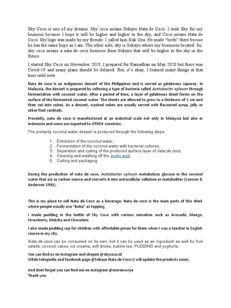 VO Video Sky Coco PDF Coconut Drink