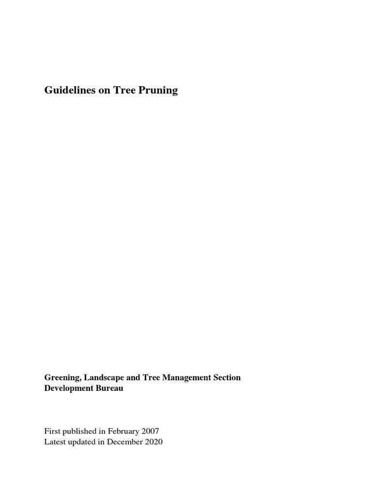 Tree Pruning Guidelines 2020 Update | PDF | Pruning | Trees