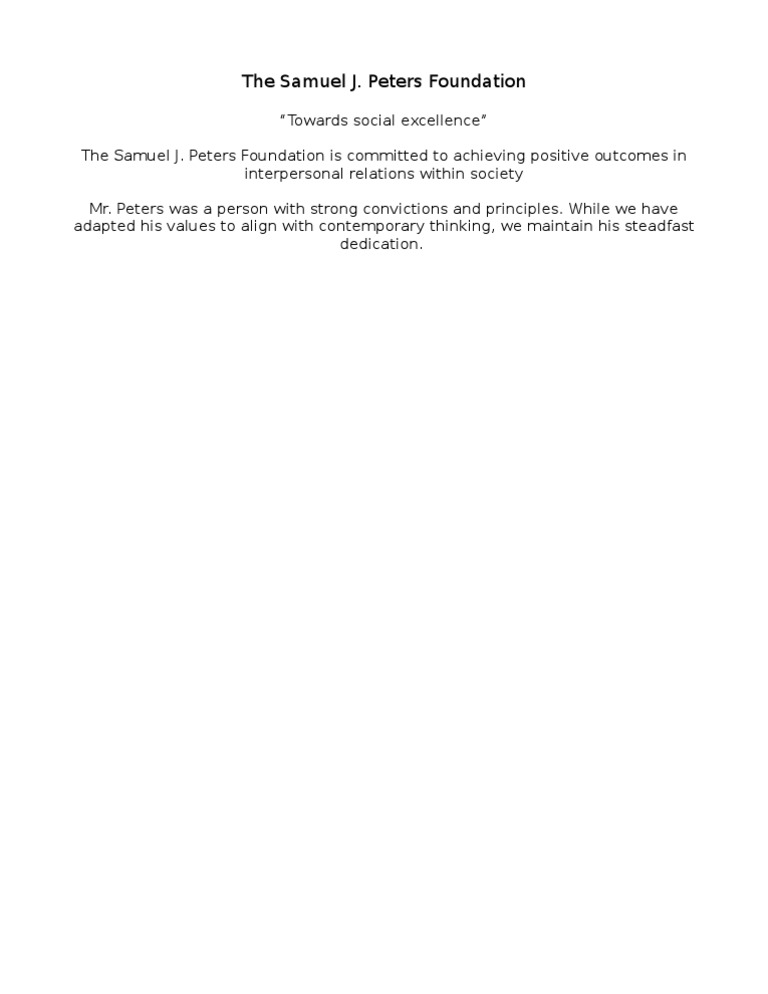 Samuel J Peters | PDF