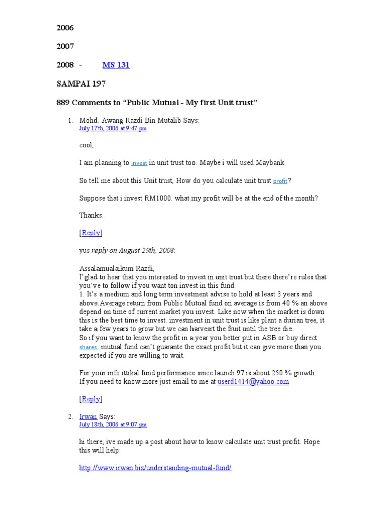 889 Comments To Pdf Investing Money