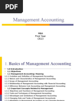 Management Accounting: MBA First Year CR23