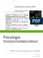 10 Processos Psicológicos Básicos - Décima Terceira Aula - MOTIVAÇÃO - 08 e 09-11-2020