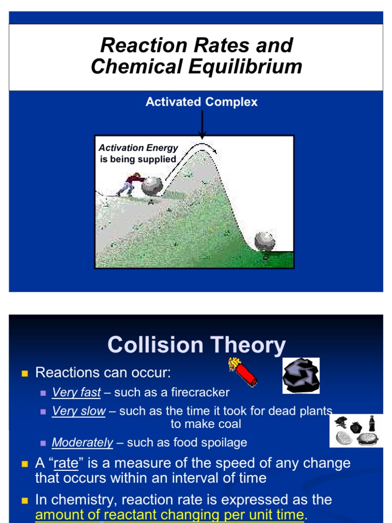 Unit 15 Reaction Rates and Equilibrium PDF Chemical Equilibrium