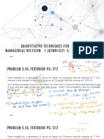 Quantitative Techniques For Managerial Decision - 1 (Qtmd1G21-1)