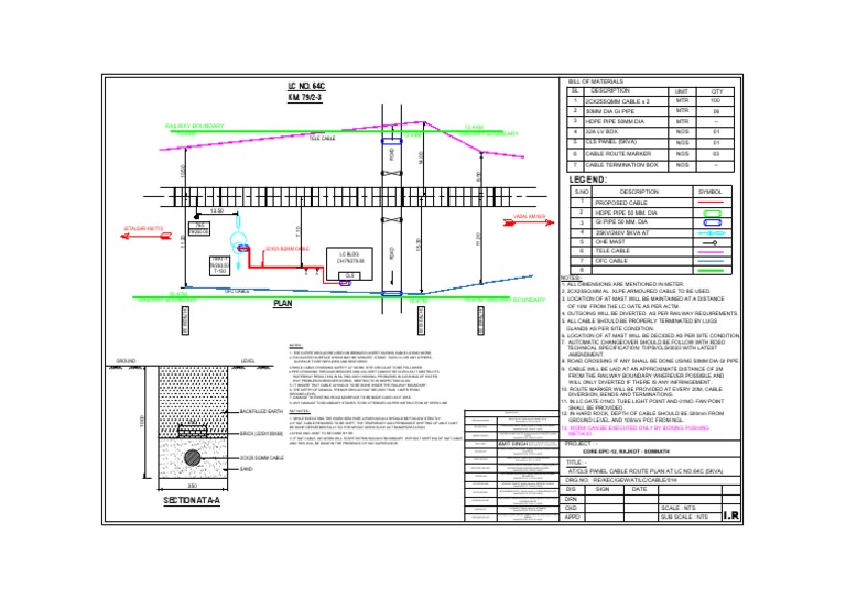 Proposed Underground Cable Layout for Level Crossing No. 64C | PDF ...