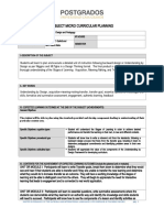 Subject Micro Curricular Planning