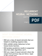 Recurrent Neural Network: SUBMITTED BY: Harmanjeet Singh ROLL NO - 1803448 B.Tech, Cse (7) Ctiemt, Shahpur (Jalandhar)