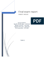 Final-Exam Report: Subject: Ins3135