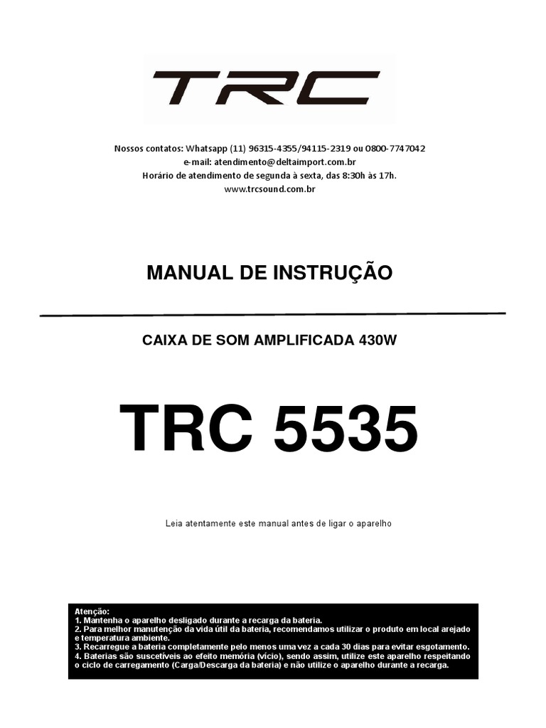 TRC 5535 | PDF | Bluetooth | Embalagem e rotulagem